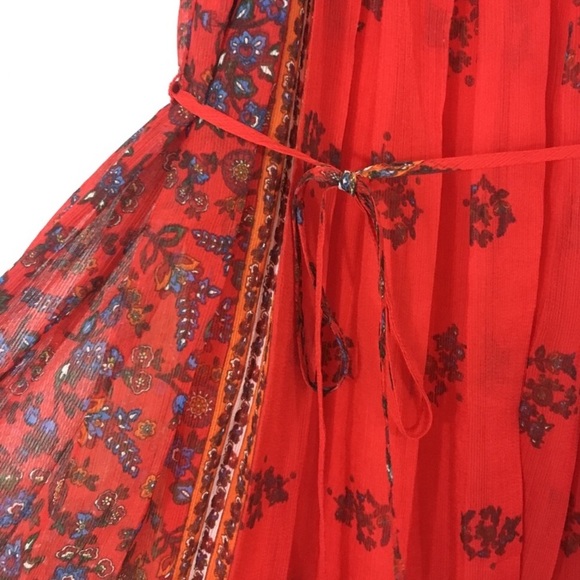 ✨Endless rose semi sheer patterned midi dress smal - Picture 2 of 7